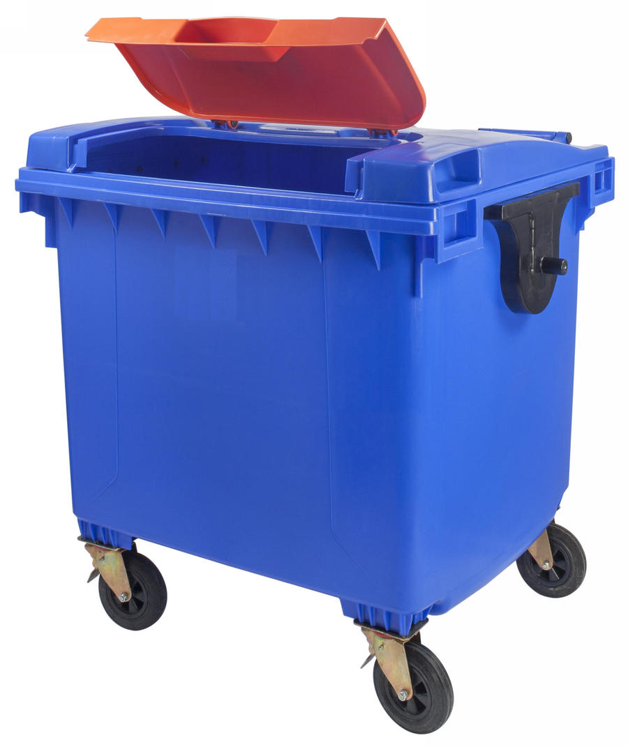 Waste container 1100l lid in lid